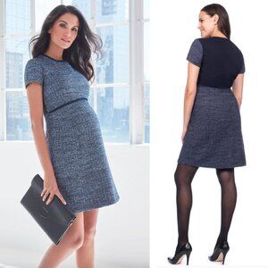 Seraphine Kiara A-Line Tweed Maternity Dress Career Comfort Office Work